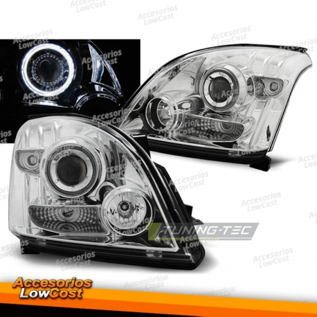 TOYOTA LAND CRUISER 120 03-09 CROMADO OLHOS DE ANJO CCFL