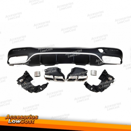 Difusor Traseiro Mercedes W166 GLE 350 look AMG 63 Tails