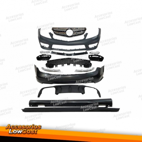 Kit De Carrocería Mercedes W204 4P 2007-2013 look AMG C63 Parrilla