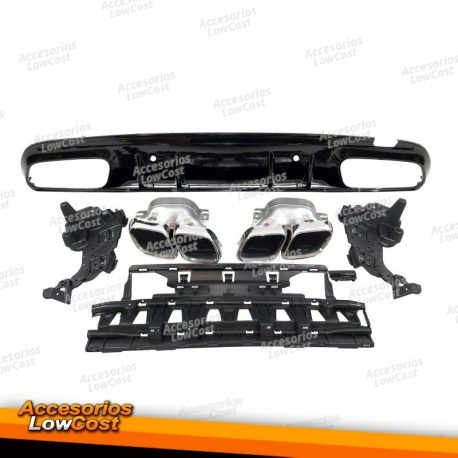 Difusor Traseiro Mercedes W205 2019 4P/SW Look C63 ABS