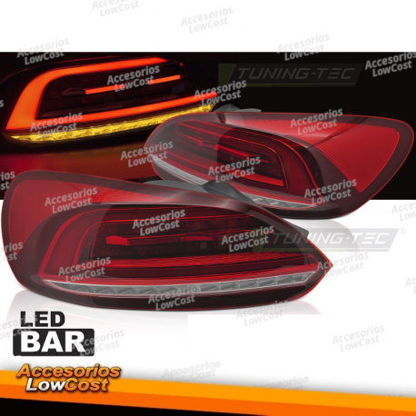 LUCES TRASERAS DE BARRA LED ROJAS para VW SCIROCCO III 08-14