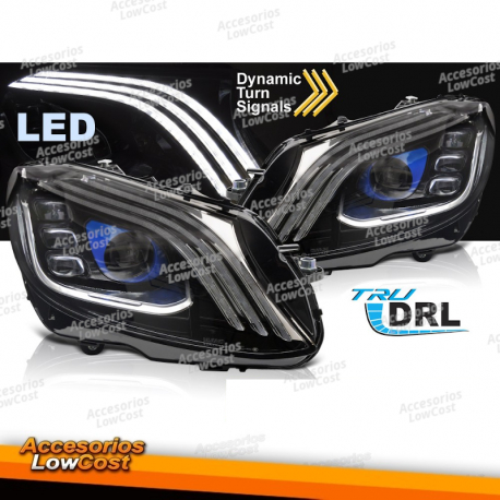 FAROS COMPLETAMENTE LED NEGROS para MERCEDES W205 14-21