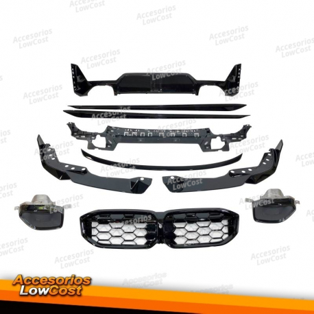 Kit de carroçaria BMW G20/G21 LCI Look M Performance preto brilhante