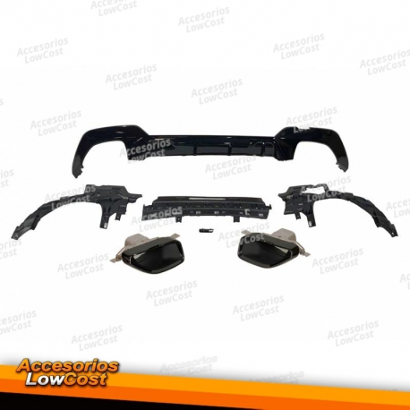 Difusor Traseiro BMW G20 / G21 340 Look M Performance Preto Brilhante