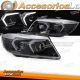 FARÓIS LED PRETOS para BMW E90/E91 05-08