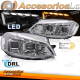 FARÓIS COMPLETOS LED LUZ CROMADA DRL SEQ serve para VW GOLF 7 17-19