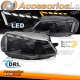 FARÓIS COMPLETOS LED LUZ PRETA DRL SEQ compatível com VW GOLF 7 17-19