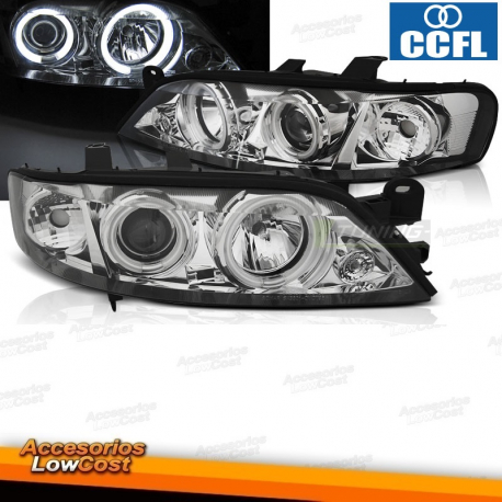 FAROIS ANGEL EYES / OPEL VECTRA B / 99-02 FUNDO CROMADO