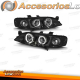 FAROS PARA OPEL VECTRA B 99-02 OJOS ANGEL FONDO NEGRO