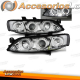 FAROS PARA OPEL VECTRA B 96-98 OJOS ANGEL FONDO CROMO