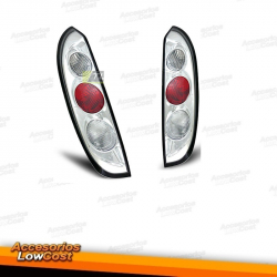 FAROLINS TRASEIROS / OPEL CORSA C / 00-06 FUNDO CROMADO