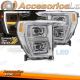 FAROS DELANTEROS LED CROMADOS PARA FORD F150 MK14 20-23