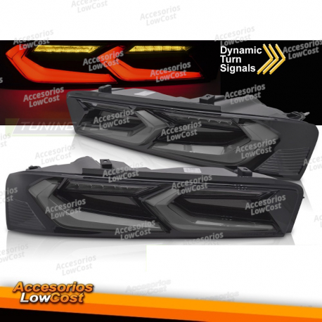 LUCES TRASERAS LED NEGRAS AHUMADAS PARA CHEVROLET CAMARO 16-18