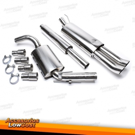 LÍNEA DE ESCAPE EN ACERO INOXIDABLE PARA VOLKSWAGEN GOLF MK3 III (91-98) MOTORES: 1.4, 1.6, 1.8, 2.0 GTI y 2.8L VR6