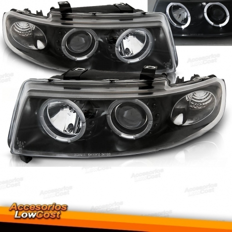 FAROIS ANGEL EYES / SEAT TOLEDO / LEON 99-05 FUNDO PRETO