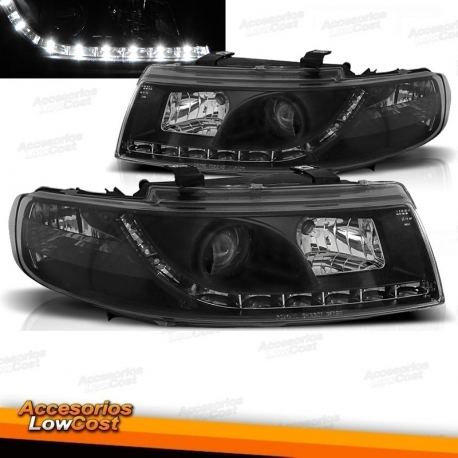 FAROIS COM LUZ DIURNA / SEAT TOLEDO / LEON / 99-04 FUNDO PRETO