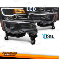 FARÓIS LED DRL PARA JIPE GRAND CHEROKEE 16-21