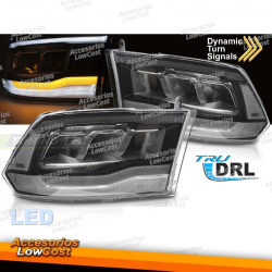 FARÓIS LED DRL PARA DODGE RAM 09-18