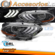 FAROS DELANTEROS LED NEGROS DRL PARA FORD MUSTANG 18-21