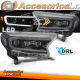 FAROS DELANTEROS LED NEGROS PARA FORD RANGER V 16-22