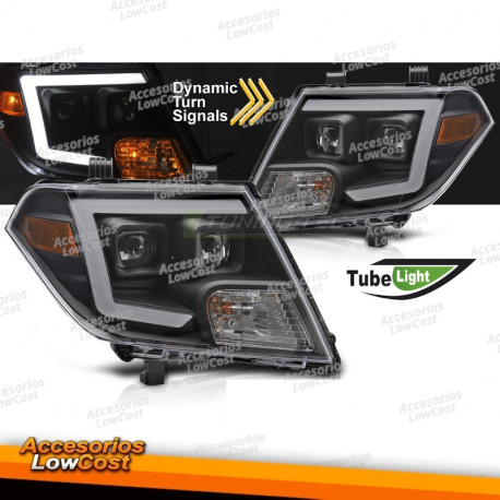 FARÓIS PARA NISSAN NAVARA FRONTIER 09-14 LUZES TUBO PRETOS