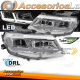 FAROS DELANTEROS PARA CHEVROLET CAMARO 16-18 LED CROMADOS