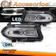 FARÓIS CROMADOS FULL LED PARA DODGE CHARGER 14-23