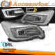 FARÓIS EM TUBO DE LUZ DRL CROMADO PARA SUBARU FORESTER IV 13-18