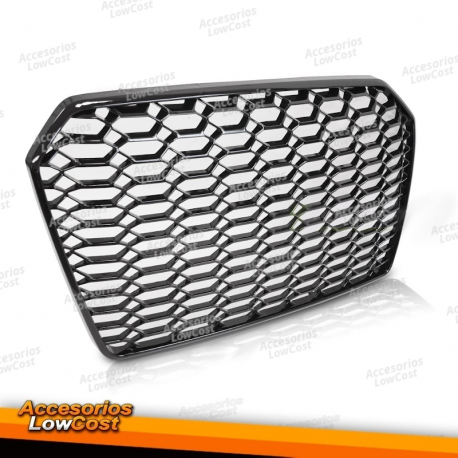 GRELHA DESPORTIVA PRETA BRILHANTE PARA AUDI A6 C7 11-14