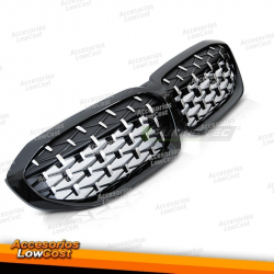 REJILLA EN PATRON DIAMANTE NEGRO BRILLANTE para BMW G20/G21 19-22