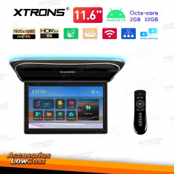 PANTALLA TECHO 15'', DVD, PARA COCHE, ENTRADA USB Y SD, NEGRO