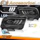 FAROS DELANTEROS TUBO LED NEGRO PARA FORD MUSTANG 04-09