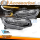 FAROS DELANTEROS LED NEGROS PARA HONDA CIVIC X 16-21