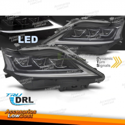 FAROS DELANTEROS LEXUS RX 12-15 LED NEGRO