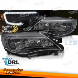 FARÓIS LED PRETOS PARA SUBARU WRX 08-14