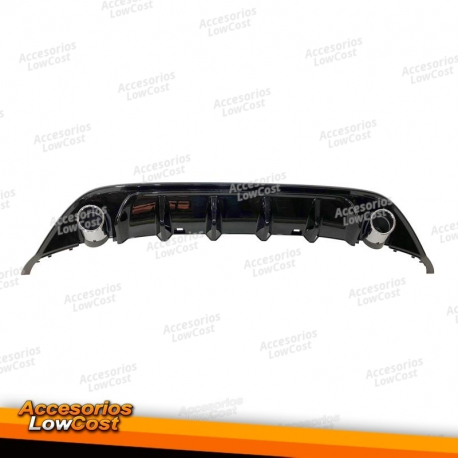 Difusor Trasero Volkswagen Golf 7 Look TCR Negro Brillante