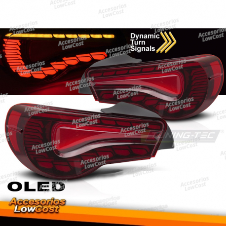 FAROS TRASEROS PARA TOYOTA GT86 12-21 OLED ROJO