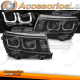 FAROS DELANTEROS PARA CHEVROLET CAMARO 13-15 LED NEGRO