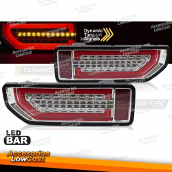 FAROS TRASEROS PARA SUZUKI JIMNY IV 18- BARRA LED CROMADA