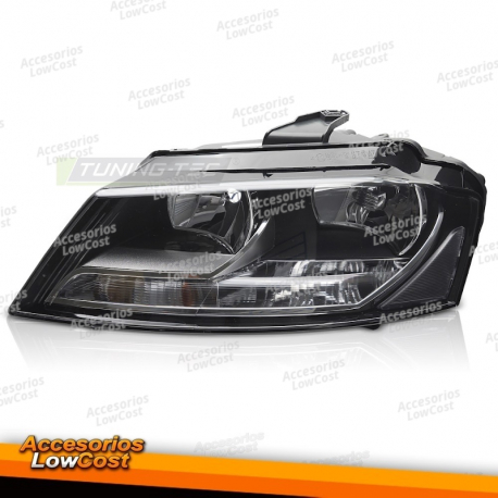 FARO DELANTERO NEGRO LADO IZQUIERDO TYC PARA AUDI A3 8P 08-12