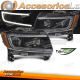 FAROS DELANTEROS PARA CHRYSLER JEEP GRAND CHEROKEE 11-13 LUZ TUBO NEGRO