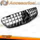 GRELHA DESPORTIVA CROMADA PRETA BRILHANTE PARA MERCEDES GLC W253 15-18