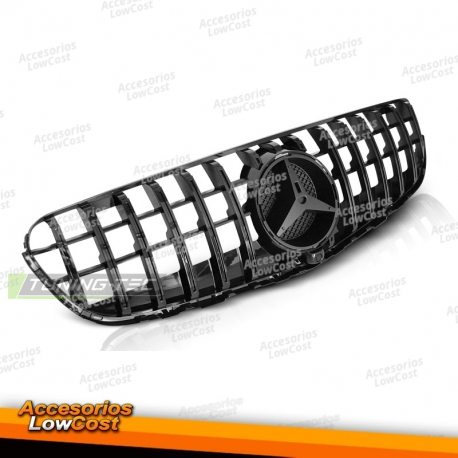 GRELHA DESPORTIVA CROMADA PRETA PARA MERCEDES GLC W253 15-18