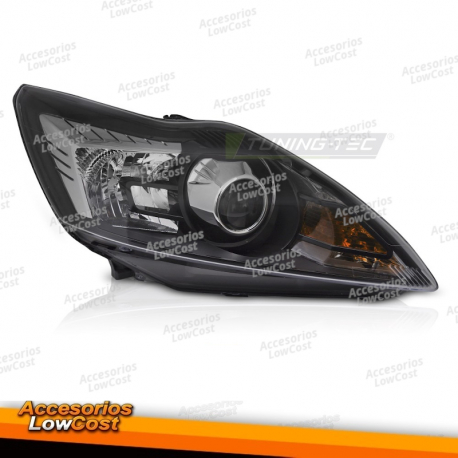 FAROL XENON LADO DIREITO PRETO TYC PARA FORD FOCUS MK2 08-10