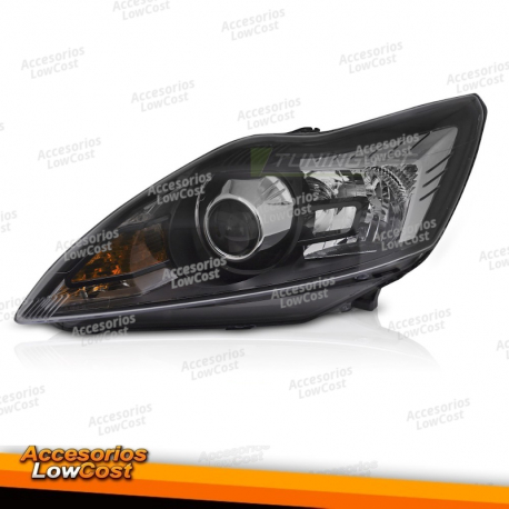 FAROL XENON LADO ESQUERDO PRETO TYC PARA FORD FOCUS MK2 08-10