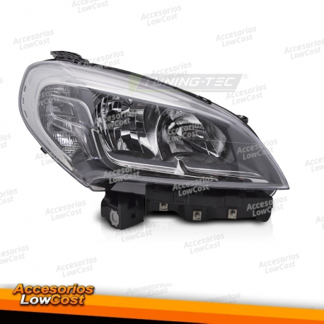 FARO DELANTERO LADO DERECHO CROMADO TYC PARA FIAT DOBLO 14-22