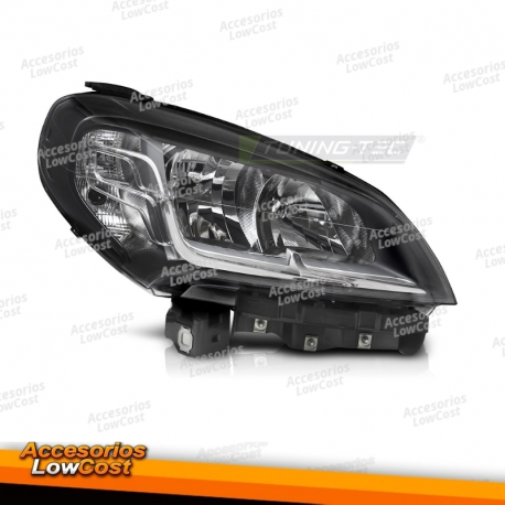 FARO DELANTERO LADO DERECHO NEGRO TYC PARA FIAT DOBLO 14-22