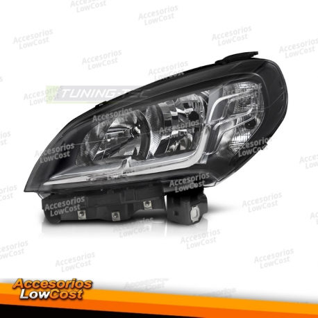 FARO DELANTERO LADO IZQUIERDO NEGRO TYC PARA FIAT DOBLO 14-22