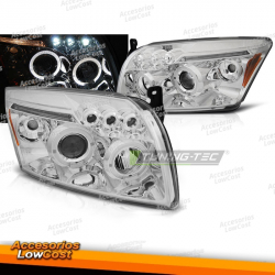 FARÓIS PARA DODGE CALIBRE 06-12 CROME ANGEL EYES