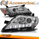 FAROS DELANTEROS PARA TOYOTA CAMRY 6 XV40 06-09 CROMADOS CON LUZ DIURNA